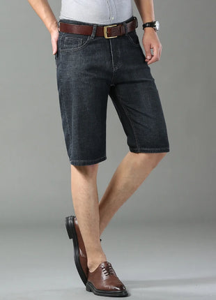 2025 New Blue Fashion Design Jeans da uomo Slim Fit Jeans corti da uomo dritti Pantaloncini estivi J
