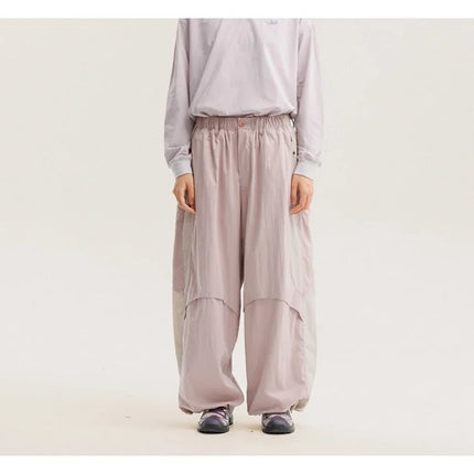 Men Women Splice Fashion Outdoor Loose Casual Lightweight Quick Dry Sports Cargo Baggy Pants Track Trouser Jogger Sweatpants