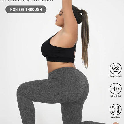 Plus Size Super Soft Sport Leggings For Women  No See Through Workout Running Yoga Athletic running Leggings PlatiNum