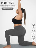 Plus Size Super Soft Sport Leggings For Women  No See Through Workout Running Yoga Athletic running Leggings PlatiNum