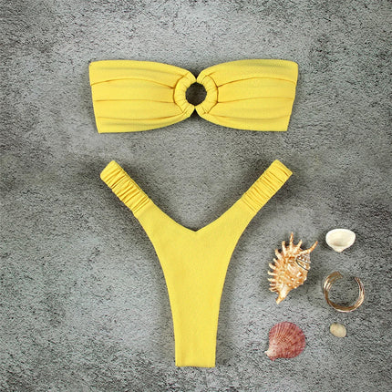 Micro Bikini Push Up Costumi da bagno donna 2024 Costumi da bagno femminili sexy Bikini brasiliano Perizoma Biquini Costumi da bagno Costumi da bagno solidi platinumshop