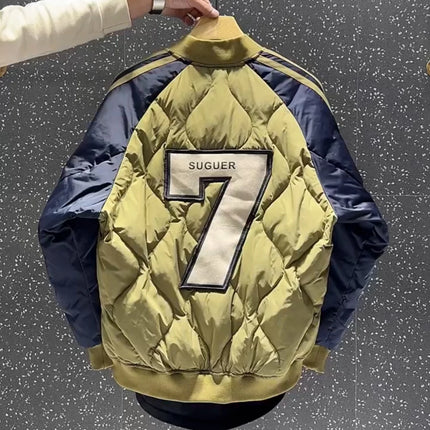 Supzoom 2022 New Arrival Hip Hop Embroidery Couples Casual Top Fashion Male And Female Winter Men Coat Warm Baseball Down Jacket