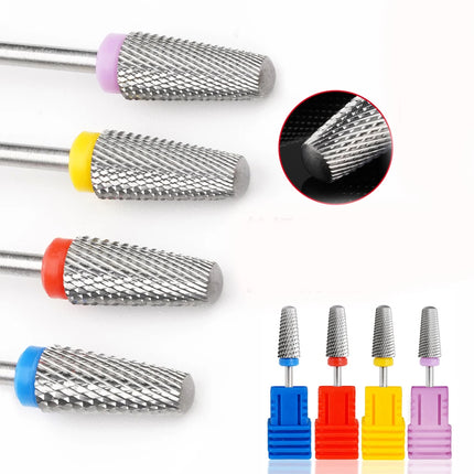 5 in 1 Tungsten Steel Nail Drill Bits Milling Cutter For Electric Nail Drill Manicure Machine Nail File Accessories Drill Bit