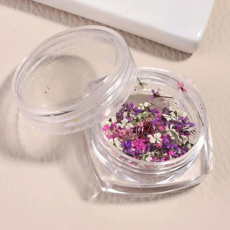 3D Mix Colors Flower Nail Art Sticker Resin - Summer Natural Minced Flowers Decal for Nails Art Accessories&Applique DIY Craft