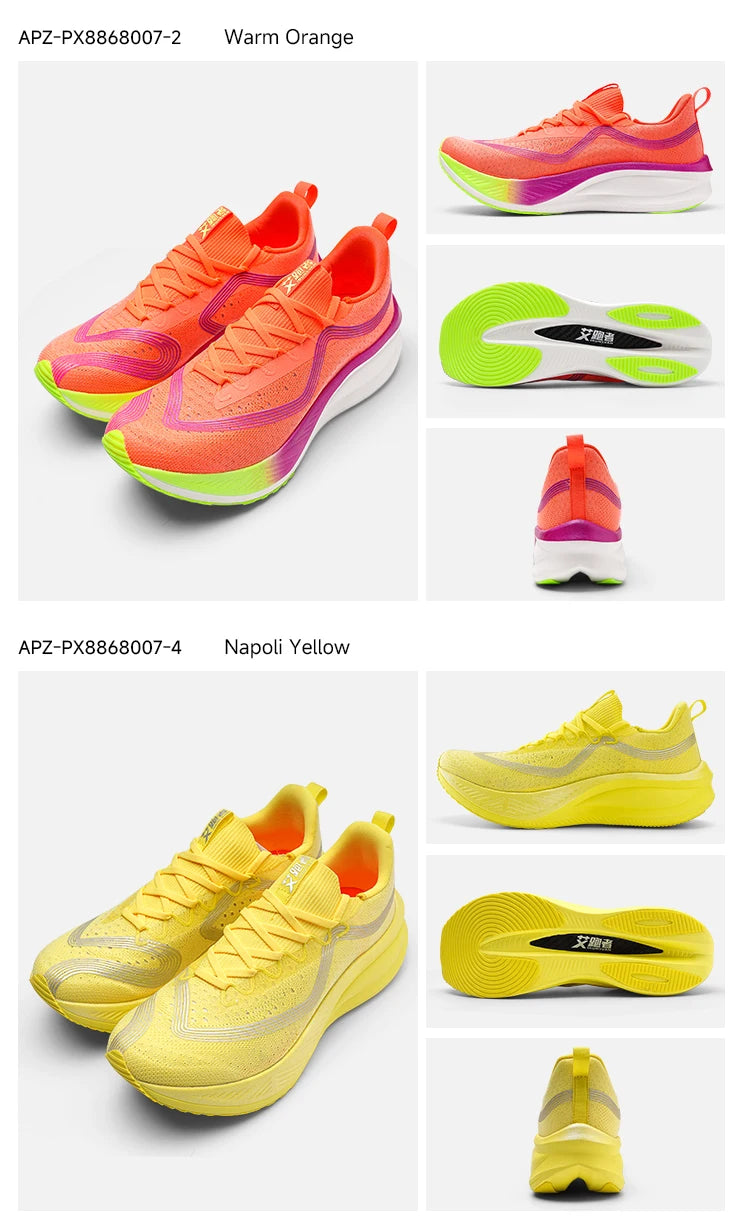 IRUNSVAN Men's Carbon Plate Sneakers Professional Marathon Racing Running Shoes High Quality  Shoes Comfortable Sports Shoe PlatiNum