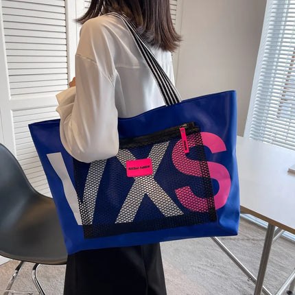 Aliwood 2022 New Arrivals Letter Shoulder Bags for Women Fashion Waterproof Tote Beach Bag Large Capacity Female Travel Bags