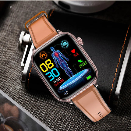 2025 Nuovo AI Diagnosi Lipidi nel sangue Acido urico Test di composizione corporea Smart Watch per uomo ECG + PPG Chiamata Bluetooth Salute Smartwatch platinumshop