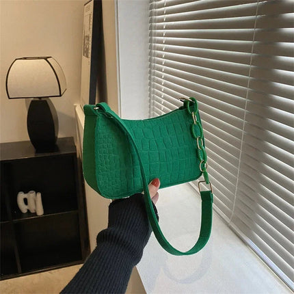 Lady Felt Armpit Design Luxury Tote Released Fashion Ladies Handbag Under Crescent Small Square Bag Lady Felt Armpit Design Luxu PlatiNum