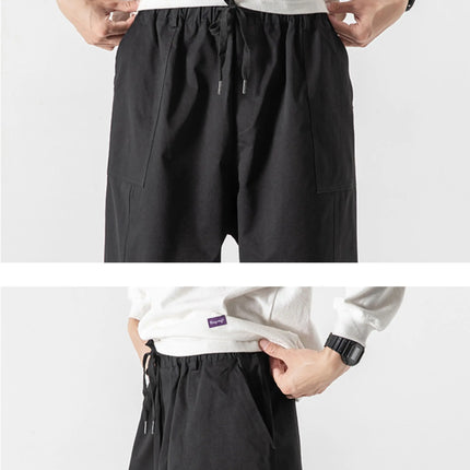 Pantaloni estivi da uomo a gamba larga Pantaloni moda casual solidi leggeri e sottili Harun Pantaloni da jogging larghi da uomo Pantaloni cargo Streetwear Taglie forti 5XL