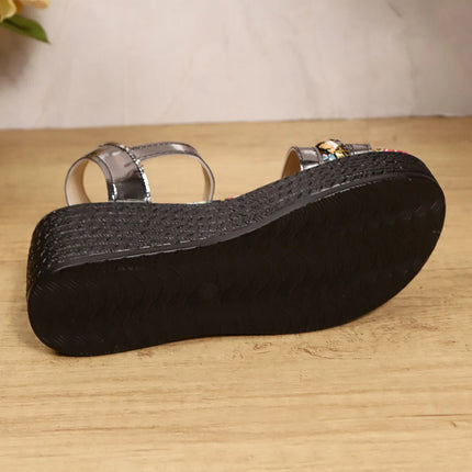 Women's Wedge Sandals 2026 New Summer Collection High-Quality Designer Shoes Casual Outdoor Platform Sandals for Women
