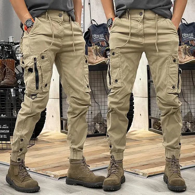 2025 New Men's Cargo Pants Tactical Military Work Pants Outdoor Jogger Casual Trousers Straight Leg Spring Autumn Utility Pants