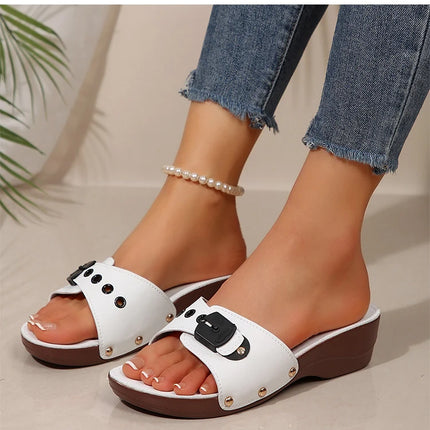 Women's Luxury Heeled Sandals for Summer, Soft Wedge Sandals, Sandalias Mujer 2026, Summer Slippers