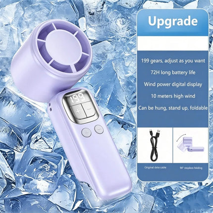 Ventilatore Portatile Lenovo, Raffreddatore USB Ricaricabile con Motore Brushless, Ventola Turbo ad Alta Velocità 199 per Viaggi, Ufficio e Attività all'Aperto