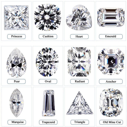 New Premium D Color VVS1 Moissanite Loose Stone Full Size Factory Wholesale Fine Jewelry Certified Moissanite Diamonds With GRA PlatiNum