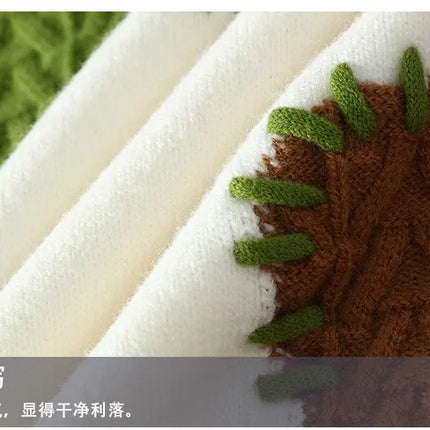 Thorn Style Spliced Knitted Sweater 2025 Fashionable High Street Autumn Winter Warm Men's Top Hip-hop Streetwear Fishing Sports