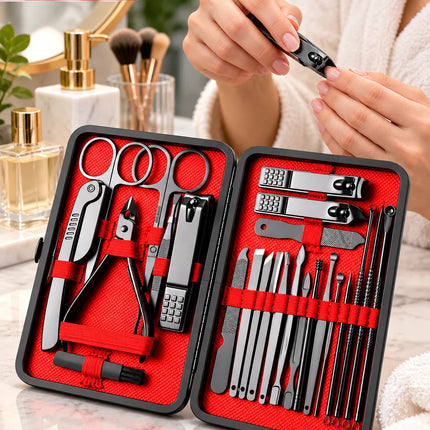 24pcs Professional Nail Clippers Kit - Razor-Sharp Blades for Precise Cutting, Durable And Long-Lasting Construction for Both Fingernail And Toenail Trimming Needs - Suitable for All Genders, Achieve Salon-Quality Nails At Ho