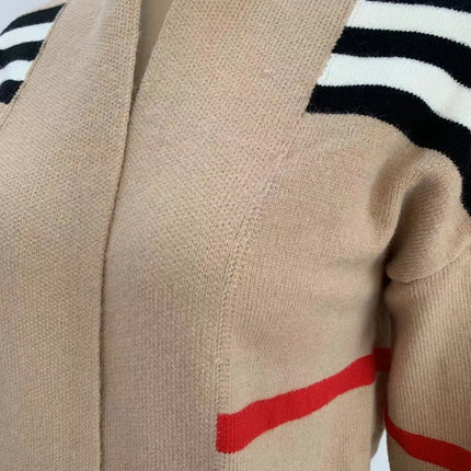 Print Long Cardigan For Women 2025 New Autumn Winter Clothes Knit Loose Outerwear Soft Sweater Coat Streetwear Fashion Cover Up