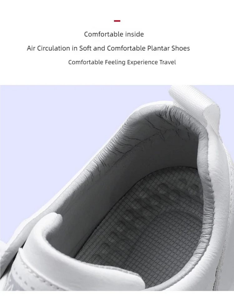 Men's Flat Casual Shoes Spring Breathable Soft-Sole Anti-Slip Outdoor Walking Shoes Youth Fashion White Shoes Sports Board Shoes