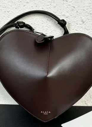 Borsa a tracolla a cuore in vera pelle, modello basic alla moda, nuova collezione 2026, per tutti i giorni, con tracolla regolabile, sottile, graziosa, da viaggio, per donna