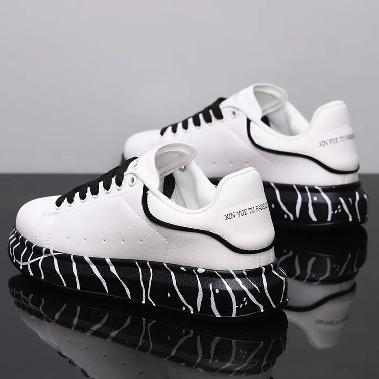 White men's shoes spring and autumn 2025 new wild Korean style breathable comfortable sneakers men's casual sports shoes
