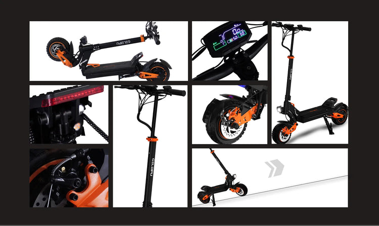 Monopattino Elettrico GELEIPU Z1 PRO per Adulti, Velocità Massima 65km/h, Doppio Motore 2400W, E-Scooter Potente platinumshop