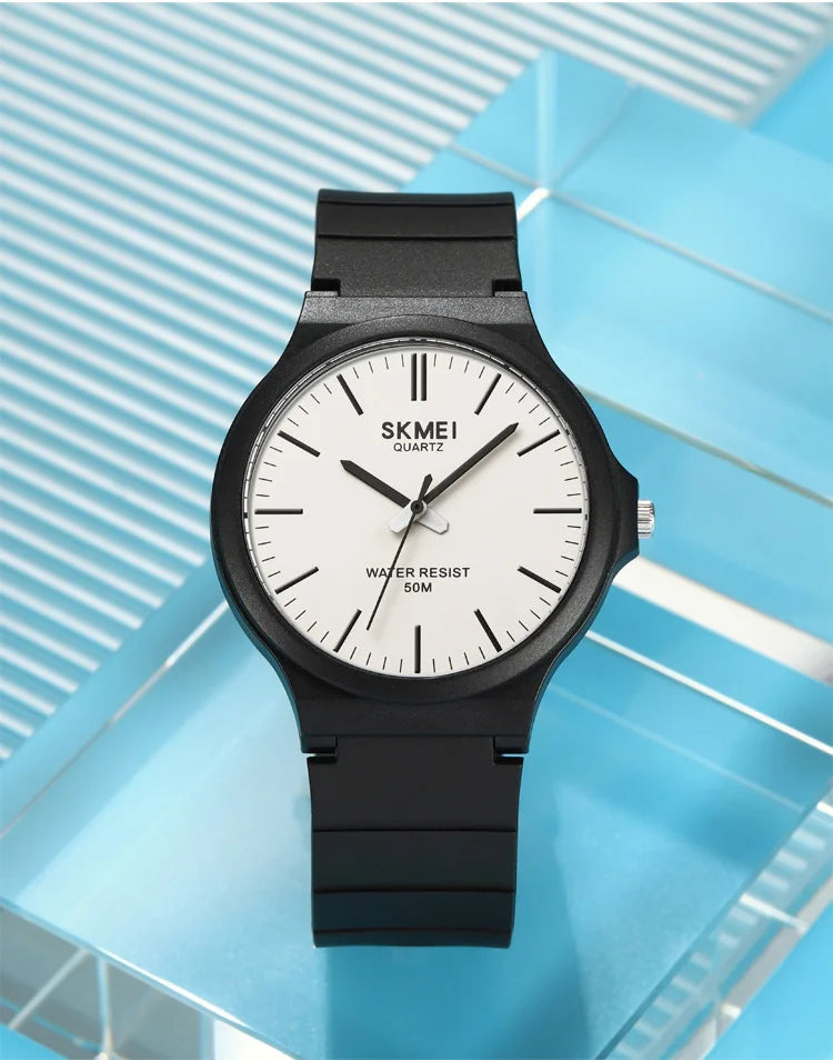 SKMEI Top Brand Casual Quartz Wristwatches Mens New Simple TPU Strap 3Bar Waterproof Watches For Male Time Clock Reloj Hombre