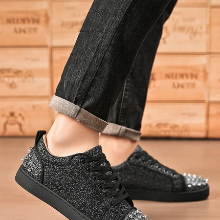 Comfortable Breathable Studded Sneakers for Men Women Casual Sports Shoes Fashion Lightweight Walking Shoes