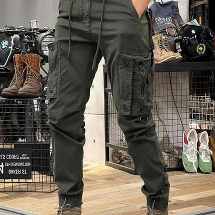 2025 New Men's Cargo Pants Tactical Military Work Pants Outdoor Jogger Casual Trousers Straight Leg Spring Autumn Utility Pants