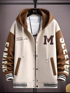 S-6XL Men's Hooded Pockets Cargo Jacket Men's Clothing Spring Autumn Japanese Fashion Loose Male Coat Hooded Baseball Jersey New