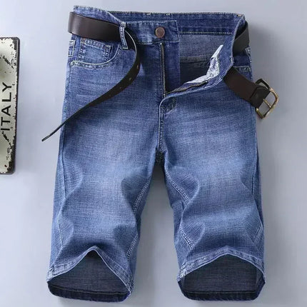 Pantaloncini di jeans da uomo estivi sottili dritti classici firmati jeans corti da lavoro marchio di abbigliamento pantaloncini maschili casual coreani elasticizzati