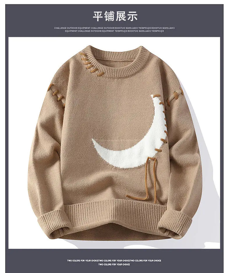 2025 Korean Style Men Women Sweater Knitted Trendy Youth Student Style Knitwear Top Casual Warm Crew Neck Knitted Pullover 4XL-M