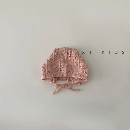 Moda retrò cava bambini cappelli lavorati a maglia fatti a mano all'uncinetto ragazze di fiori genitore-figlio cappello di cotone all'aperto 2024 autunno inverno berretti