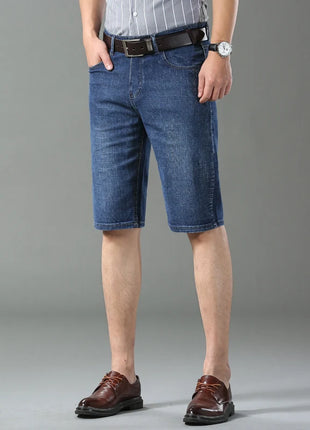 2025 New Blue Fashion Design Jeans da uomo Slim Fit Jeans corti da uomo dritti Pantaloncini estivi J