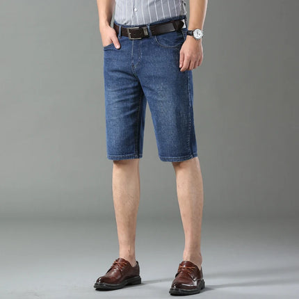 2025 New Blue Fashion Design Jeans da uomo Slim Fit Jeans corti da uomo dritti Pantaloncini estivi Jeans Jeans da uomo elasticizzati