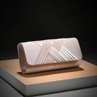 Luxury Stripes Designer One-shoulder bag Envelope Evening Clutch Bags hardware shoulder bag women wedding party gift bag PlatiNum