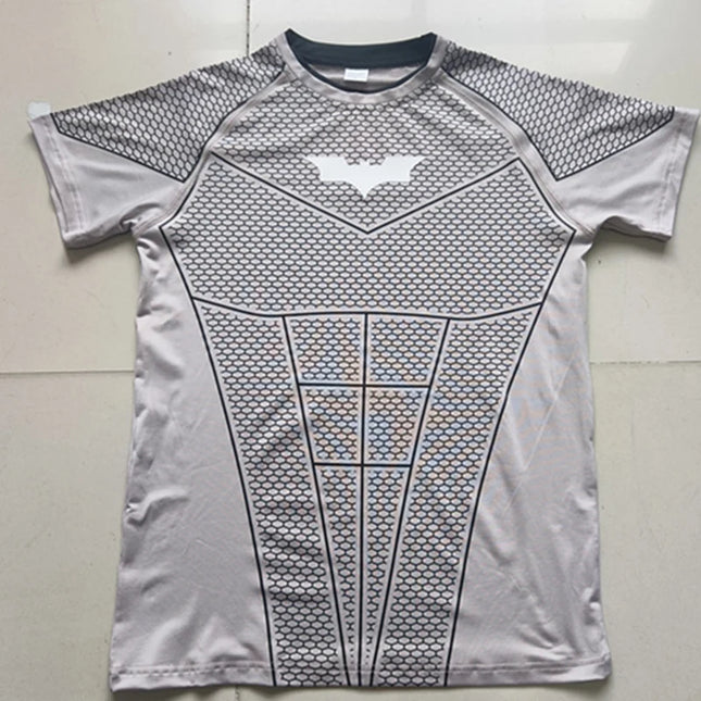 Nouveau T-shirt de sport pour homme à manches courtes, coupe ajustée, à compression rapide, pour entraînement en salle de sport, fitness, course à pied, sport, musculation