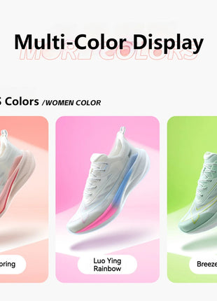 Xtep 2000KM 2.0 Running Shoes Women  Summer Shock Absorption Professional TPU Sneakers 876218110044 (suggest half size down) PlatiNum