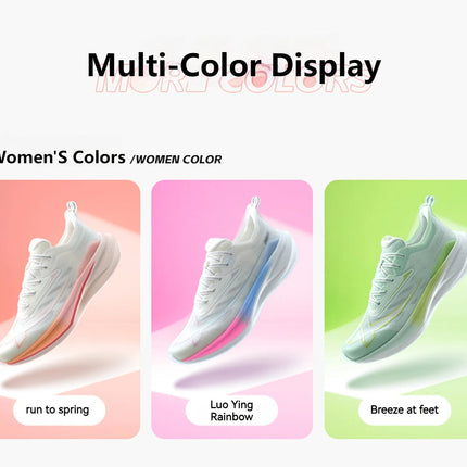 Xtep 2000KM 2.0 Running Shoes Women  Summer Shock Absorption Professional TPU Sneakers 876218110044 (suggest half size down) PlatiNum