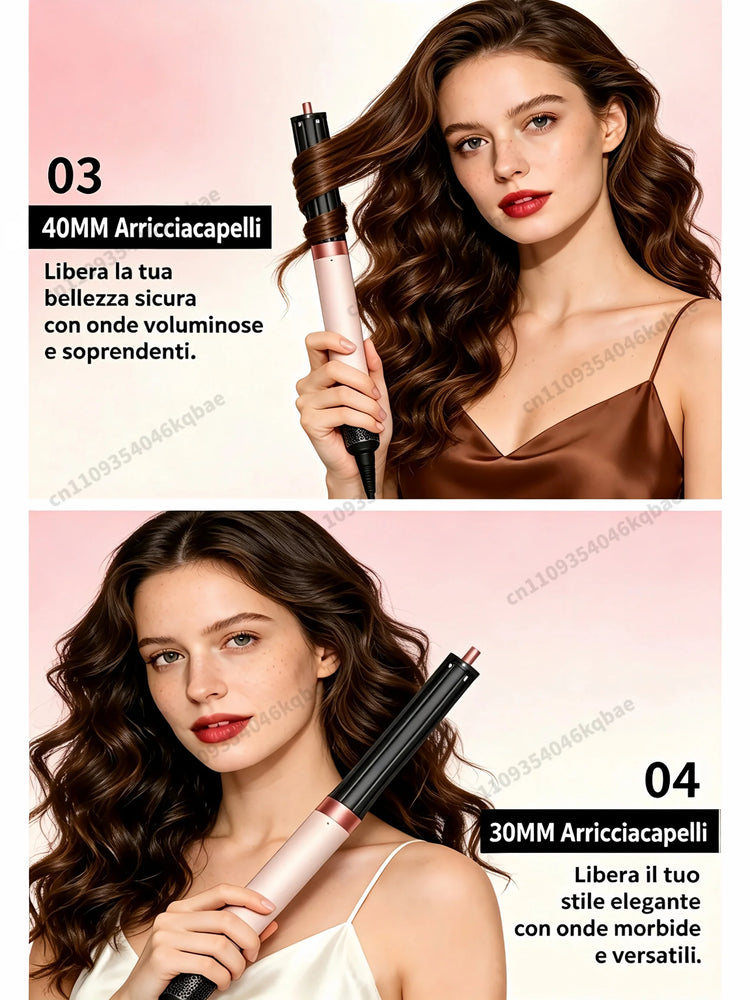 SenCiciMen 6-in-1 Air Multi-Styler & Hair Dryer Brush With Auto-Wrap Curlers 1500W Powerful Blow Dryer with Negative Ions  Fast Drying, Curling, Volumizing & Straightening Gift for Women