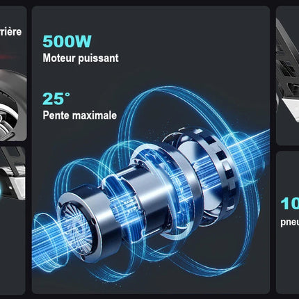 Scooter elettrici TODIMART G2, batteria 48 V 10,4 Ah, motore 500 W, pneumatici fuoristrada da 10 pollici, portata 40-45 km platinumshop