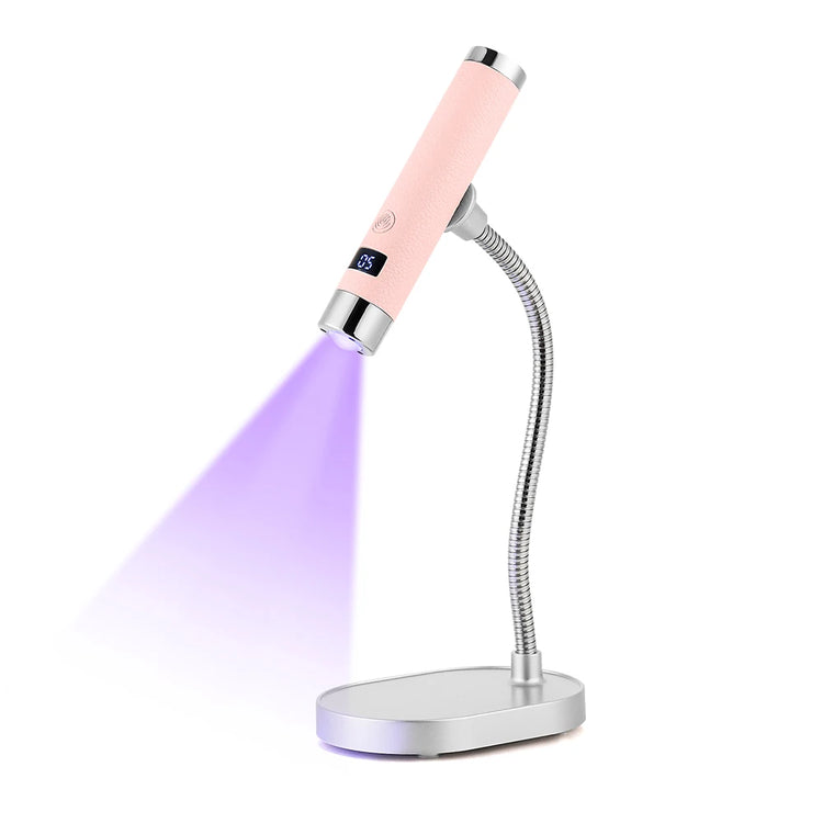 Rechargeable AI Sensor UV LED Nail Lamp Flexible Hose Dual Mode Touch Induction Desktop Handheld Gel Nail Lamp