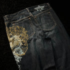 American New Fashion modello oversize ricamato jeans larghi uomo Y2K gotico Harajuku Hip Hop pantaloni dritti a vita alta a gamba larga