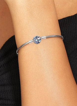 Nuovo Bracciale Artigianale Originale in Argento 925 con Charm, Liscio e Morbido, a Osso di Serpente, per Donna - Regalo 2026 PlatiNum