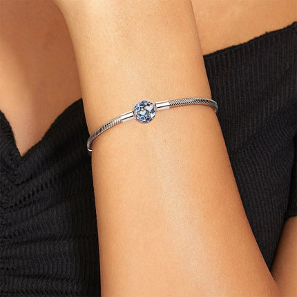 Nuovo Bracciale Artigianale Originale in Argento 925 con Charm, Liscio e Morbido, a Osso di Serpente, per Donna - Regalo 2026 PlatiNum