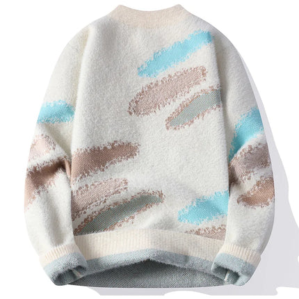 Men's New Fall and Winter Sweater Bottoming Shirt Men's O Neck Design Comfortable Lazy Windproof Warm Pullovers Men's R126