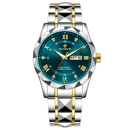 BANGWEI Orologio da donna elegante e lussuoso al quarzo, orologio da polso classico e semplice in acciaio inossidabile, con data automatica, impermeabile, con diamanti platinumshop