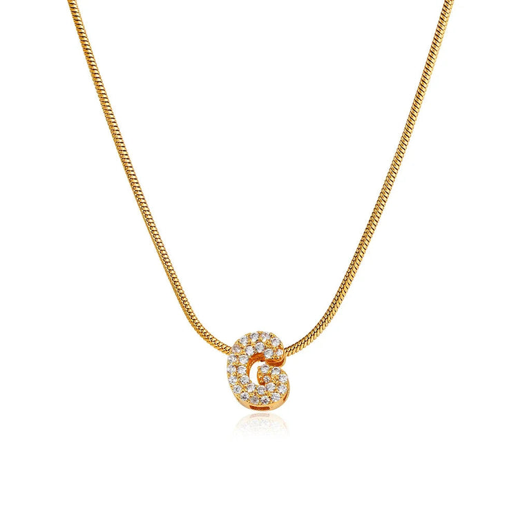 Fashion Tiny CZ Zircon Initial Alphabet Pendant Neckalce Gold Plated Stainless Steel A-Z Letter Necklaces Birthday Gifts Jewelry PlatiNum