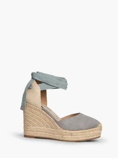 Corina brand esparto wedges espadrilles with blue natural jute wedge