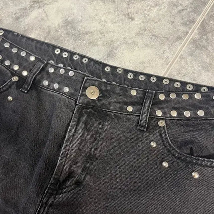 Y2k One Dilemma Pantaloni in denim Stampa leopardata Stella Jeans a gamba larga Streetwear Jeans larghi a vita alta Harajuku Abbigliamento donna gotico