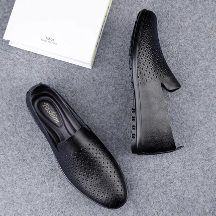 Scarpe da uomo in vera pelle Casual formali mocassini da uomo mocassini estate italiana traspirante Slip on scarpe da barca maschili Over Size 50 51